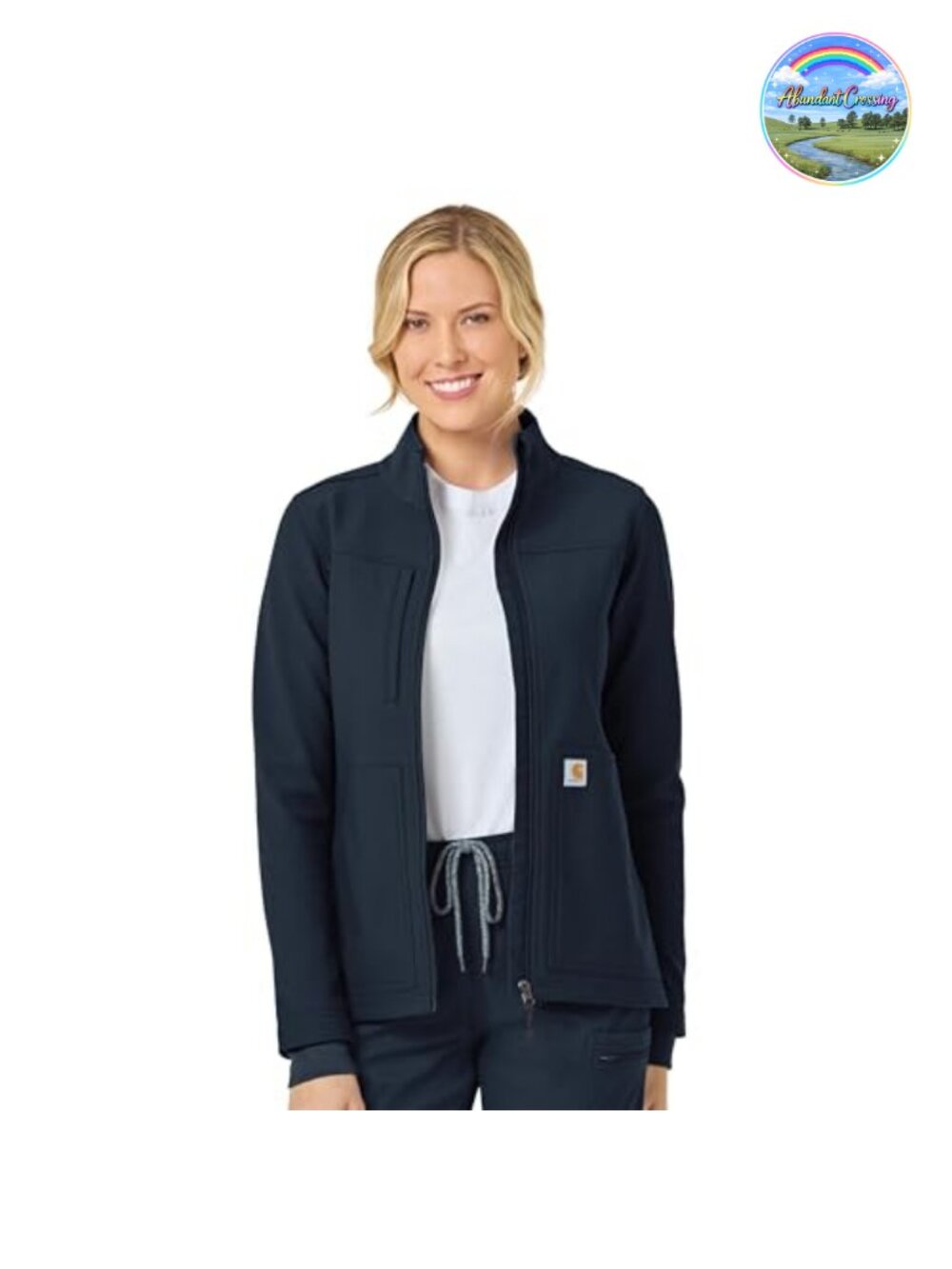 Carhartt Women's Rugged Flex Bonded Fleece Scrub Jacket Long Sleeve